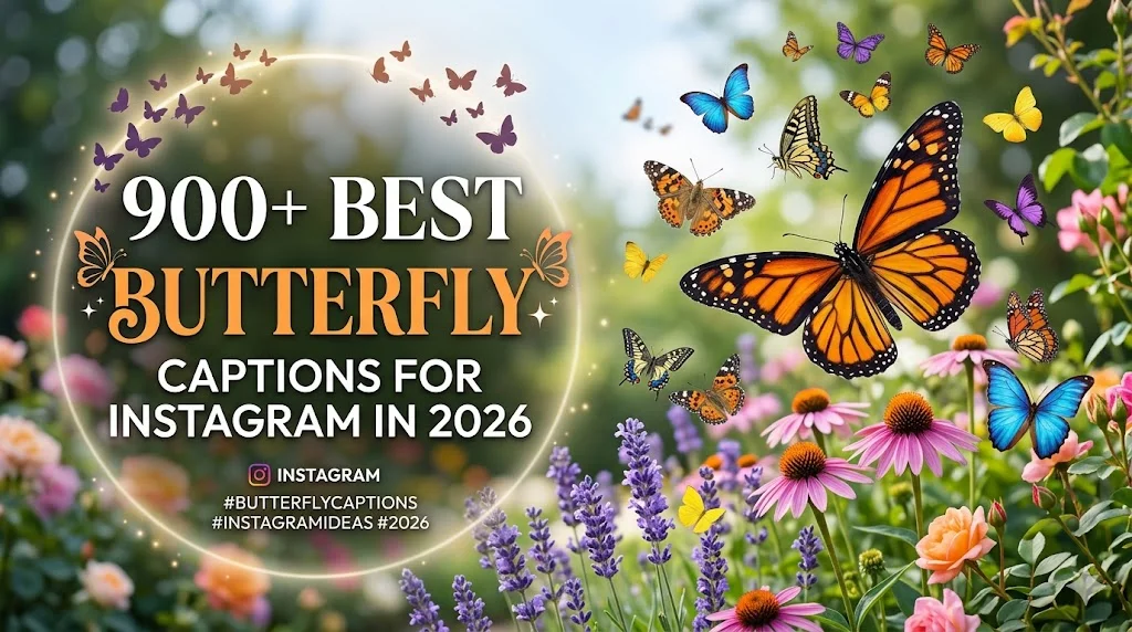 900+Best Butterfly Captions for Instagram in 2026