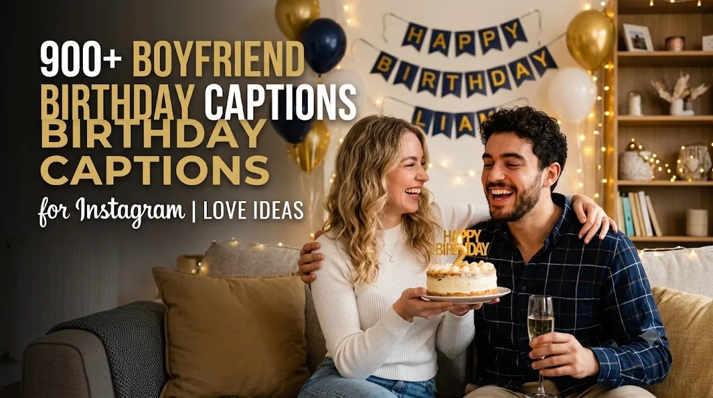 900+Boyfriend Birthday Captions for Instagram Love Ideas