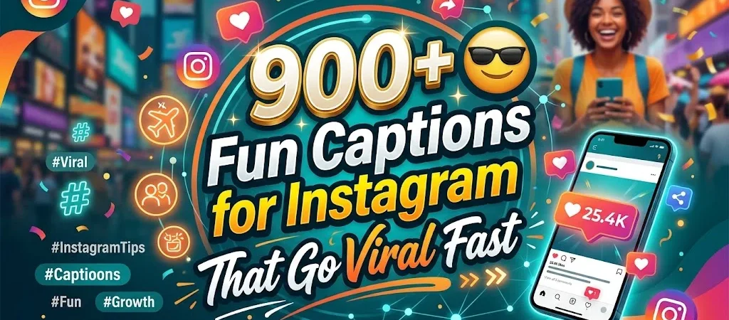 900+Fun Captions for Instagram That Go Viral Fast 😎