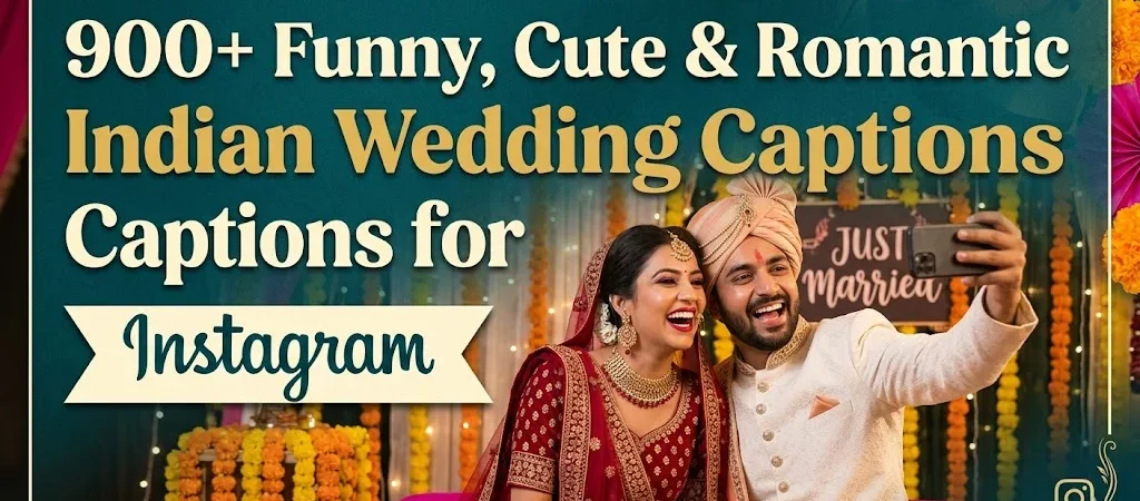 900+Funny, Cute & Romantic Indian Wedding Captions for Instagram
