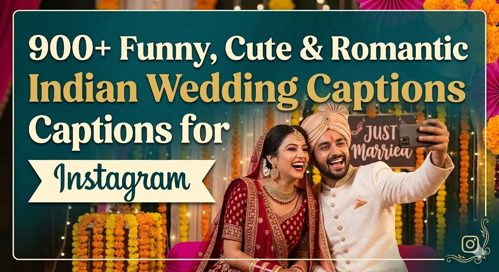 900+Funny, Cute & Romantic Indian Wedding Captions for Instagram