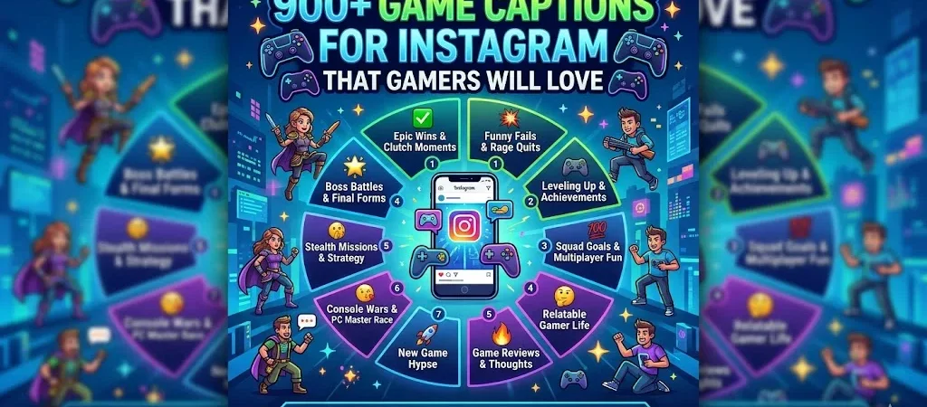 900+Game Captions for Instagram That Gamers Will Love 🎮