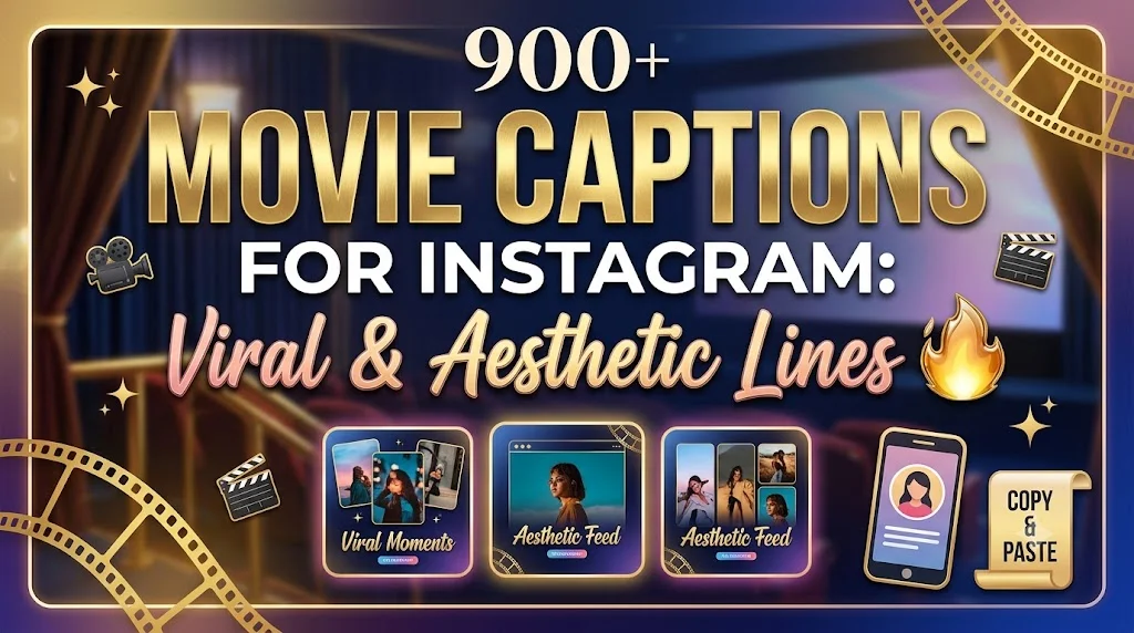 900+Movie Captions for Instagram: Viral & Aesthetic Lines