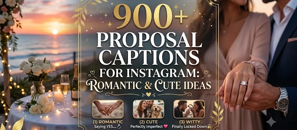 900+Proposal Captions for Instagram: Romantic & Cute Ideas