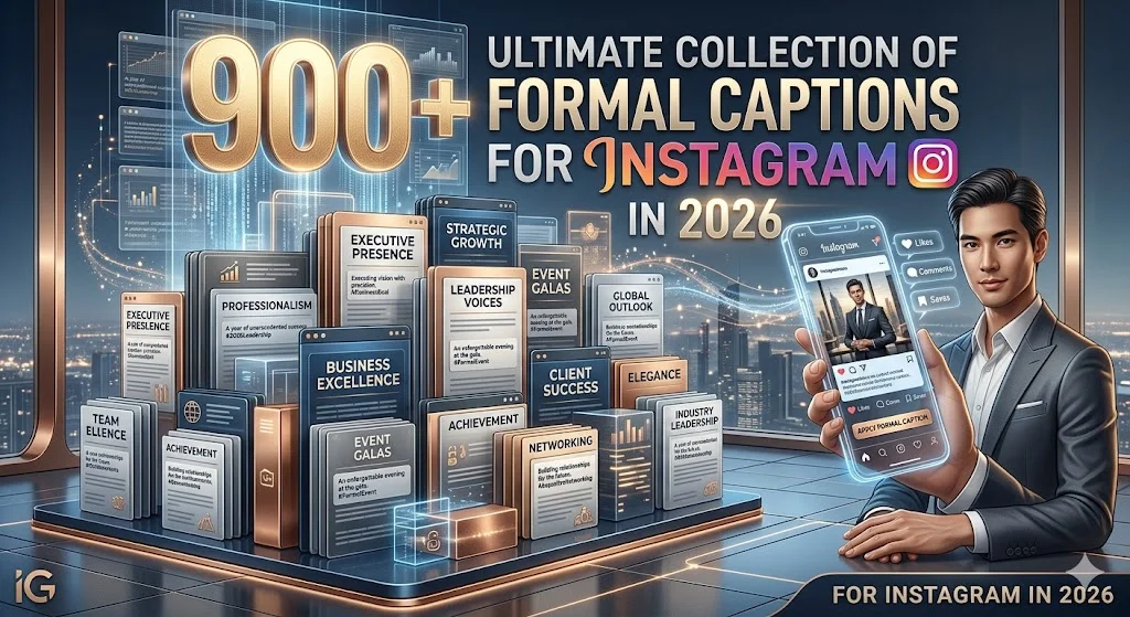 900+Ultimate Collection of Formal Captions for Instagram in 2026