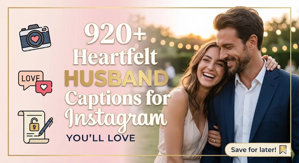 920+ Heartfelt Husband Captions for Instagram You'll Love