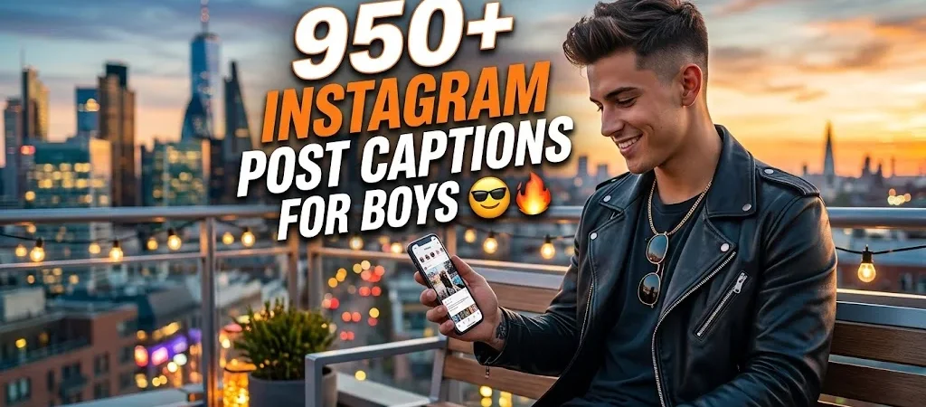 950+ Instagram Post Captions for Boys 😎🔥