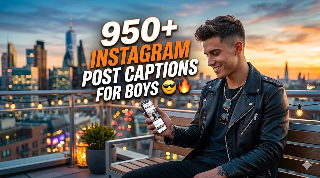 950+ Instagram Post Captions for Boys 😎🔥