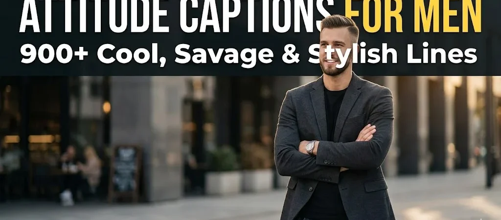 Attitude Captions for Men: 900+ Cool, Savage & Stylish Lines