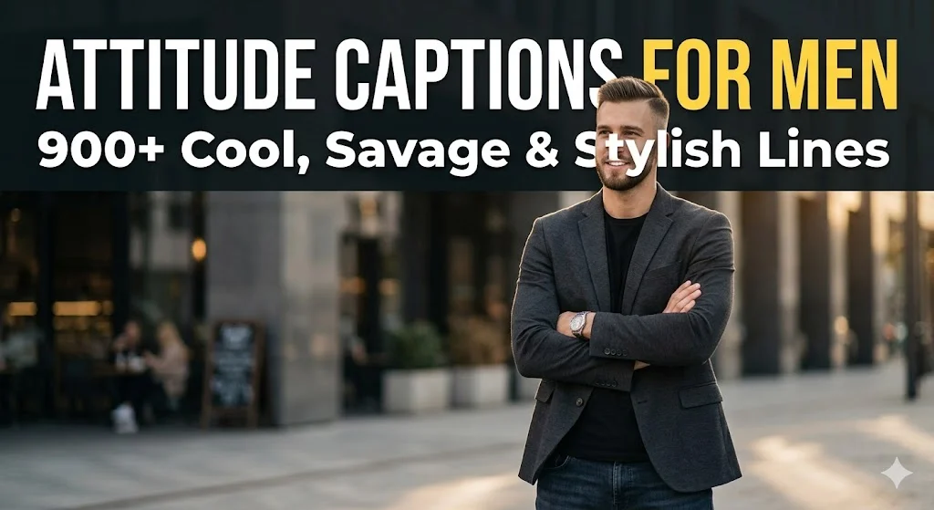 Attitude Captions for Men: 900+ Cool, Savage & Stylish Lines