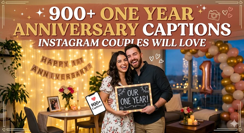 🥂 Best One Year Anniversary Instagram Captions for Couples