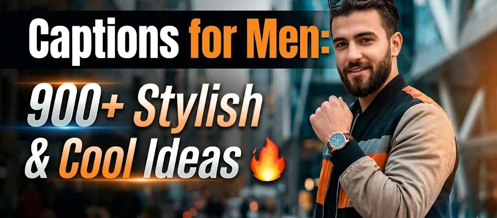 Captions for Men: 900+ Stylish & Cool Ideas ๐ฅ