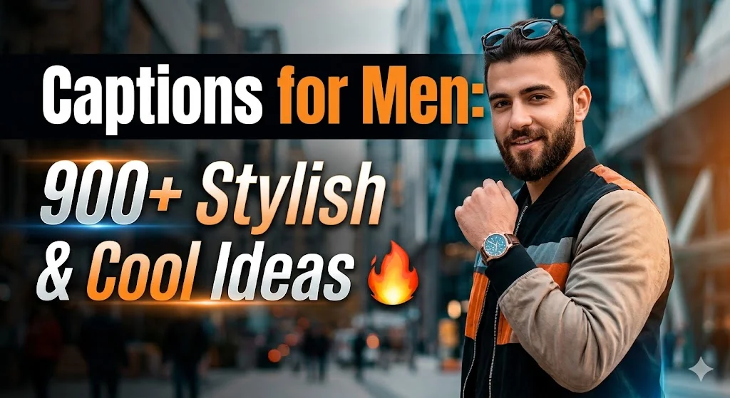 Captions for Men: 900+ Stylish & Cool Ideas 🔥