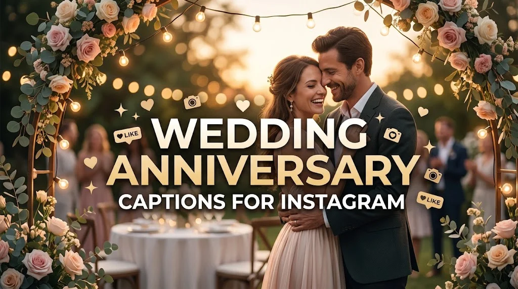 Cute Wedding Anniversary Captions to Melt Hearts