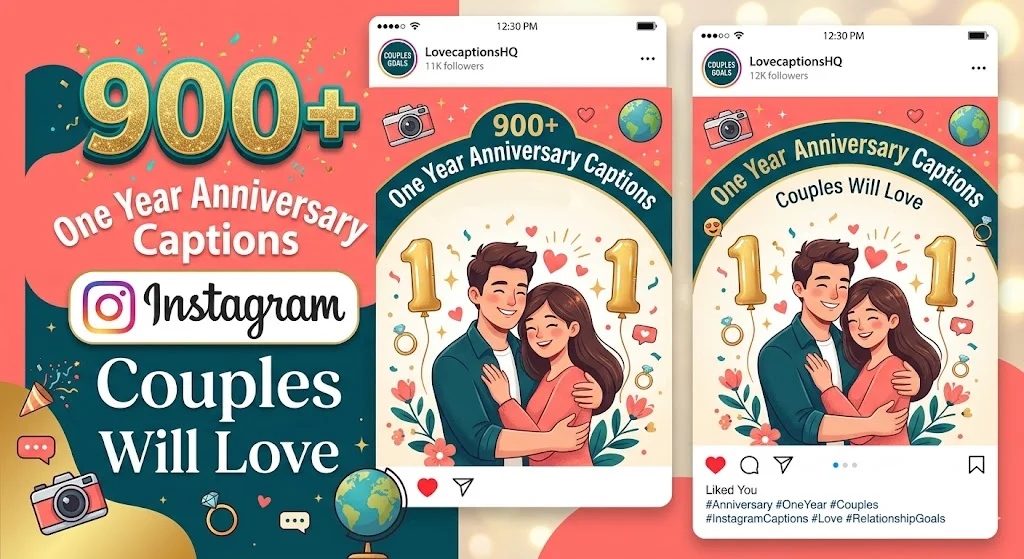 ❤️ Romantic One Year Anniversary Captions to Celebrate Your Love