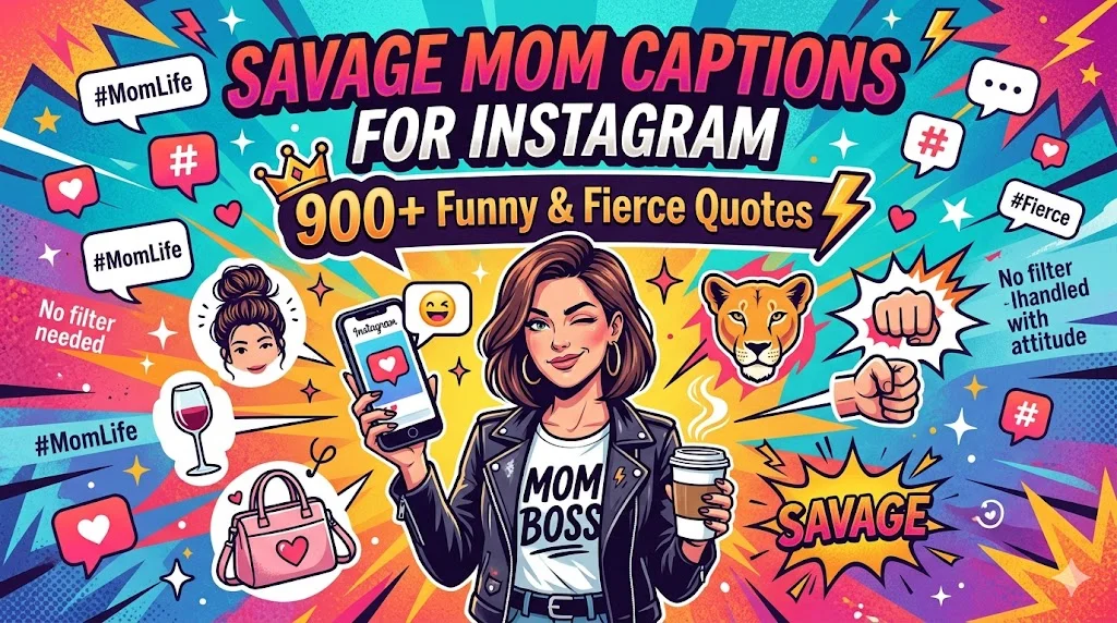 Savage Mom Captions for Instagram: 900+ Funny & Fierce Quotes