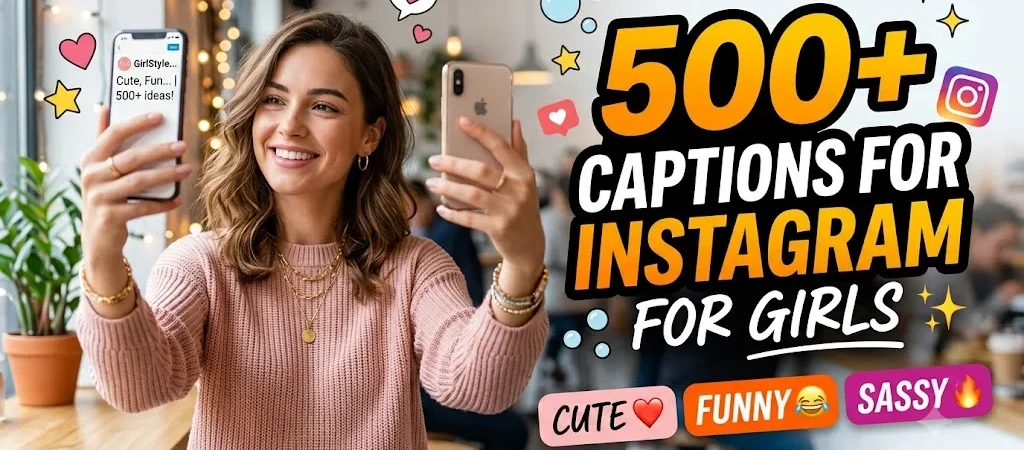500+ Captions for Instagram for Girls (Cute, Funny & Sassy)