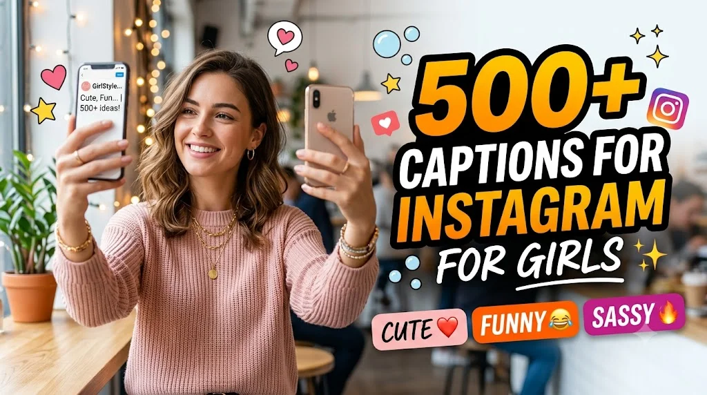 500+ Captions for Instagram for Girls (Cute, Funny & Sassy)