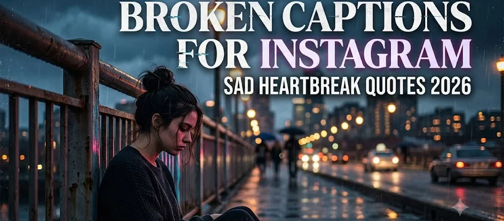 Broken Captions for Instagram: Sad Heartbreak Quotes 2026