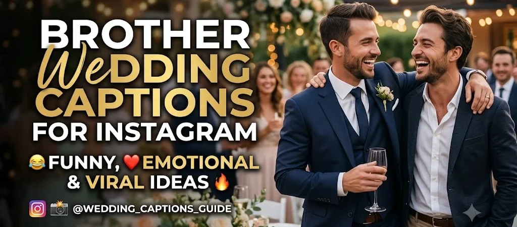 Brother Wedding Captions for Instagram: Funny, Emotional & Viral Ideas