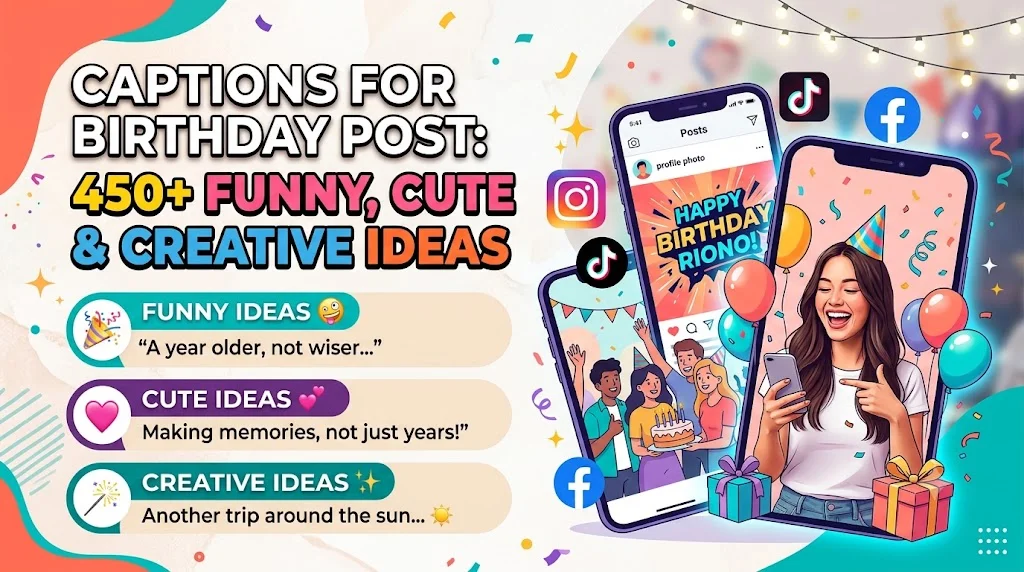 Captions for Birthday Post: 450+ Funny, Cute & Creative Ideas