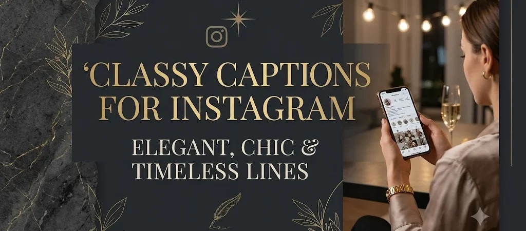 Classy Captions for Instagram: Elegant, Chic & Timeless Lines