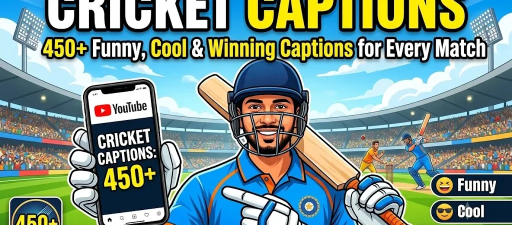 Cricket Captions: 450+ Funny, Cool & Winning Captions for Every Match