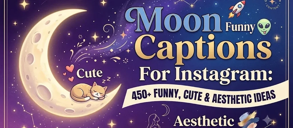 Moon Captions for Instagram: 450+ Funny, Cute & Aesthetic Ideas
