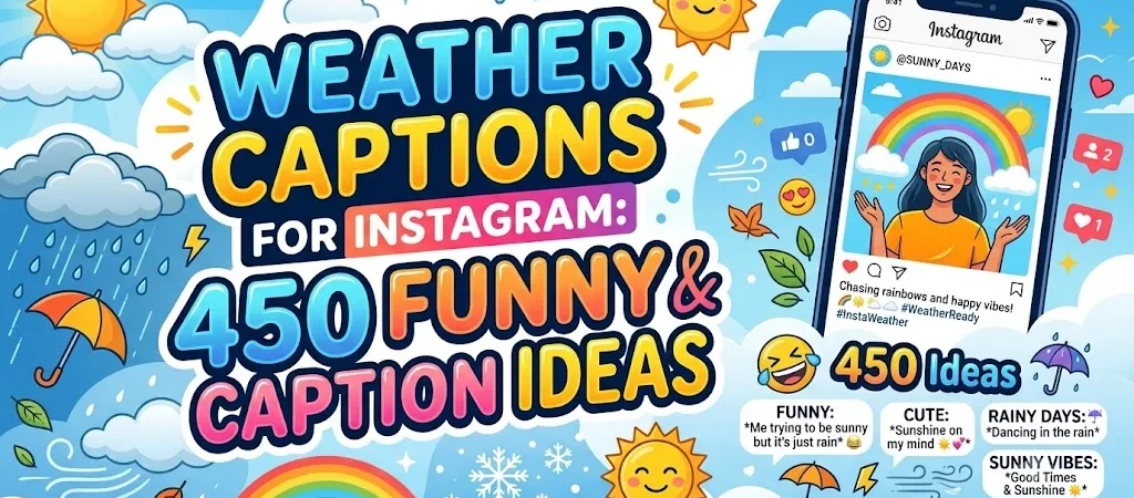 Weather Captions for Instagram: 450 Funny & Cute Caption Ideas