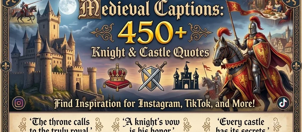 Medieval Captions: 450+ Royal, Knight & Castle Quotes