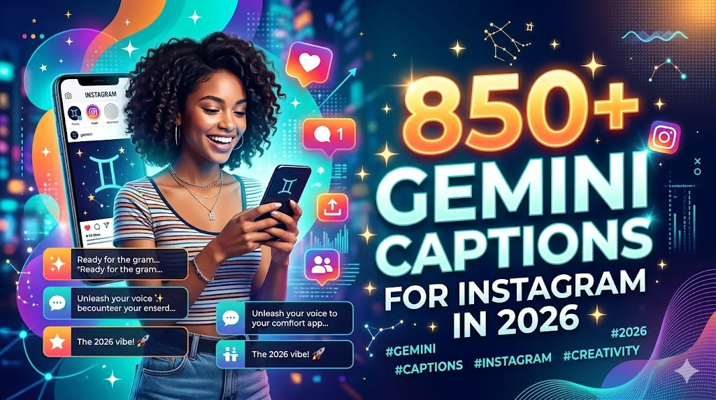 850+Gemini Captions for Instagram in 2026 