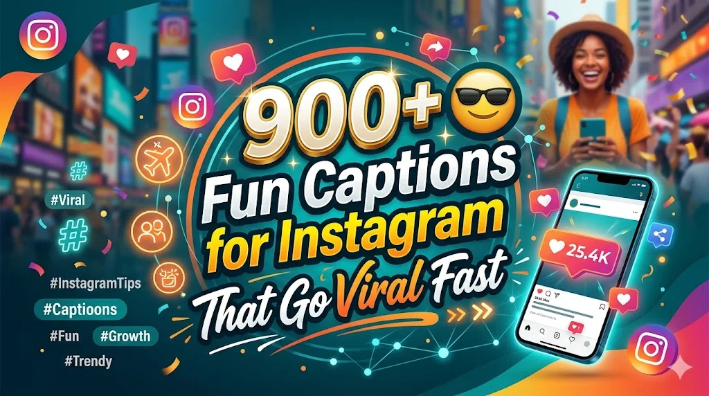 900+Fun Captions for Instagram That Go Viral Fast 😎