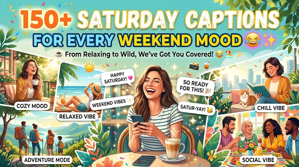 150+ Saturday Captions for Every Weekend Mood 😂✨