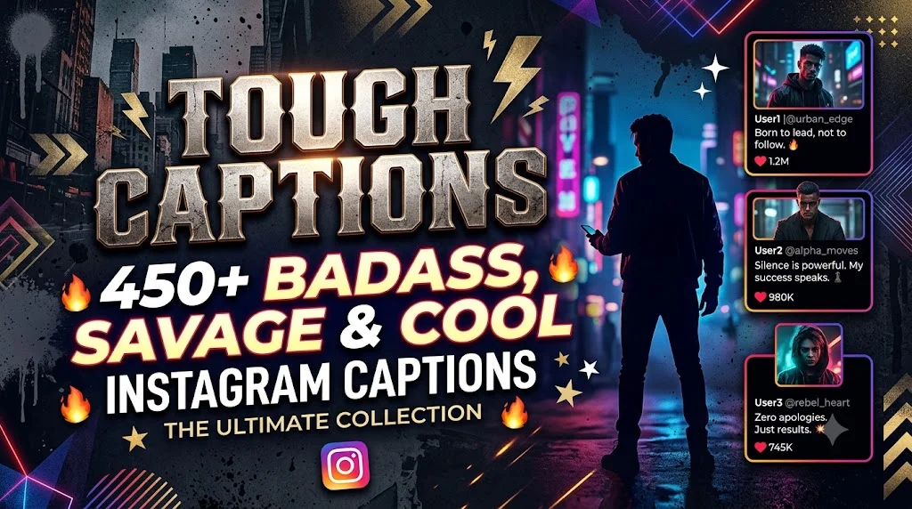 Tough Captions: 450+ Badass, Savage & Cool Instagram Captions